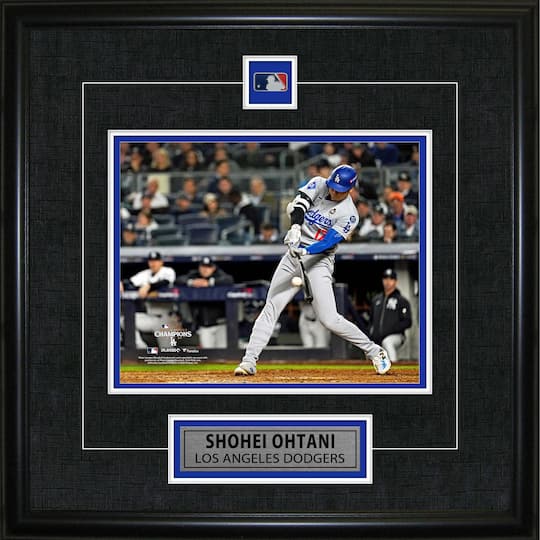 Shohei Ohtani Framed Pin & Plate Dodgers GM 4 WS 18" x 18"